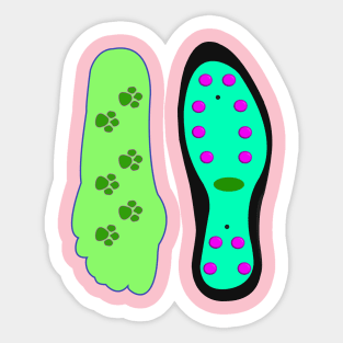 slippers and feet Sticker
